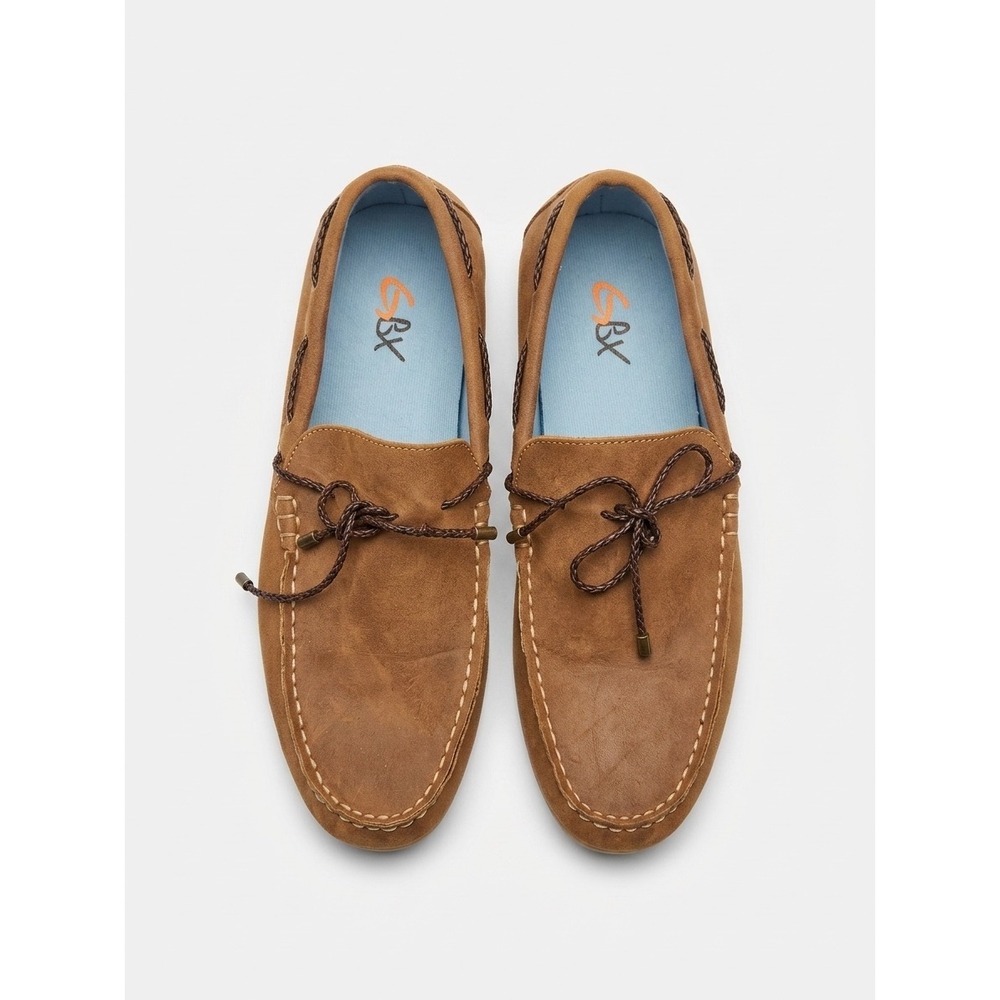 GBX Sammy 046851 Mens Brown Faux Leather Driving Loafers Moc Toe Shoes Size 9M